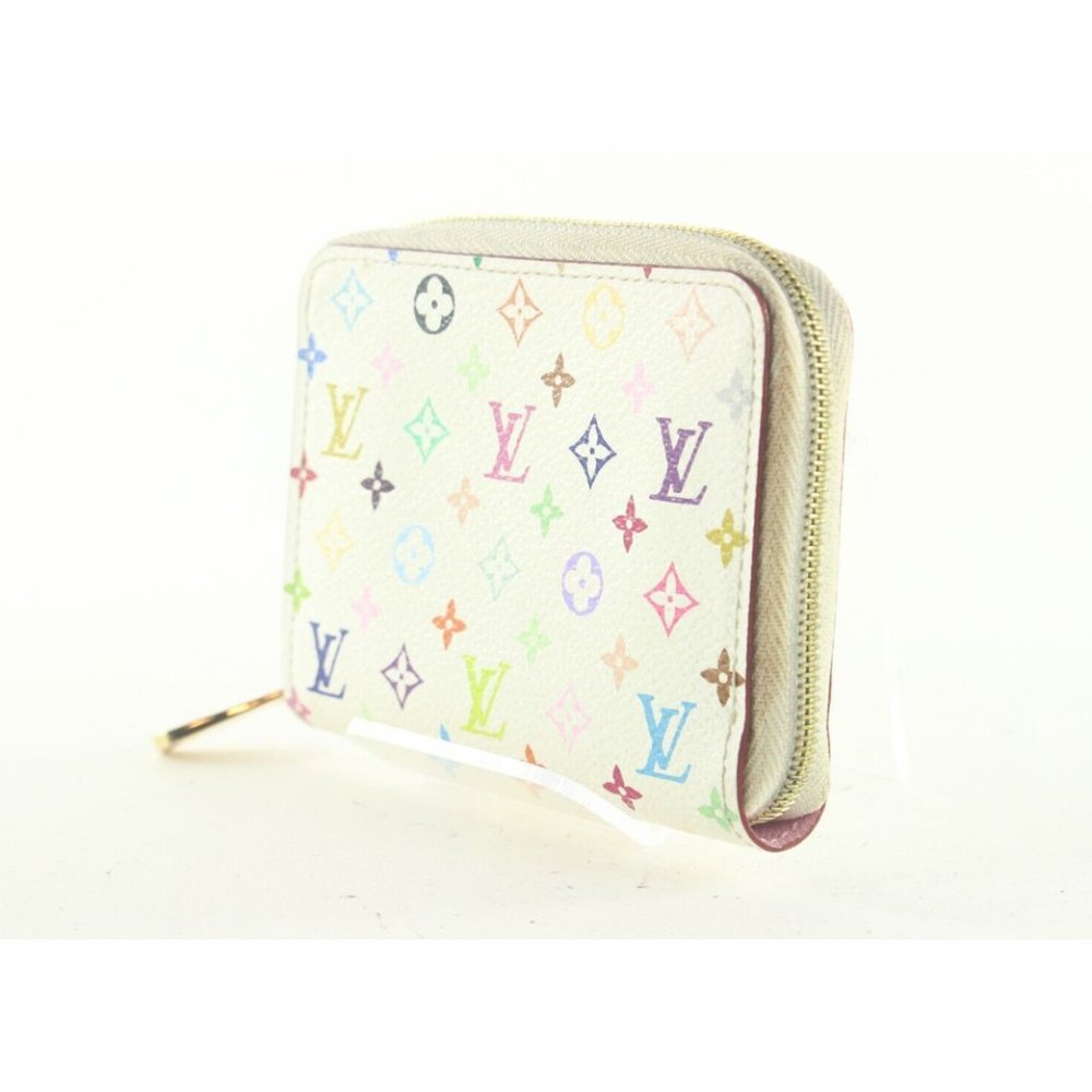 Louis Vuitton Monogram Mulitcolor Zippy Coin Wallet White 2LV82K